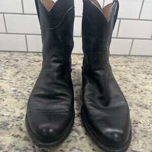 Tecovas The Dean Black Leather Zipper MidCalf Cowboy Boots Zip Mens 11EE Wide